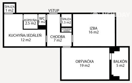 NEWDAY | NA PREDAJ 2-izbový byt | SNP - Nová Dubnica | 60 m2