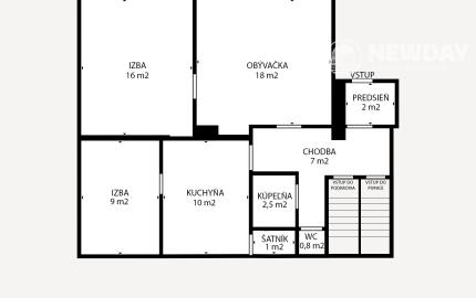 NA PREDAJ rodinný dom, ul. Nová - Veľký Kolačín (N. Dubnica), 178 m2, (pozemok 834 m2)